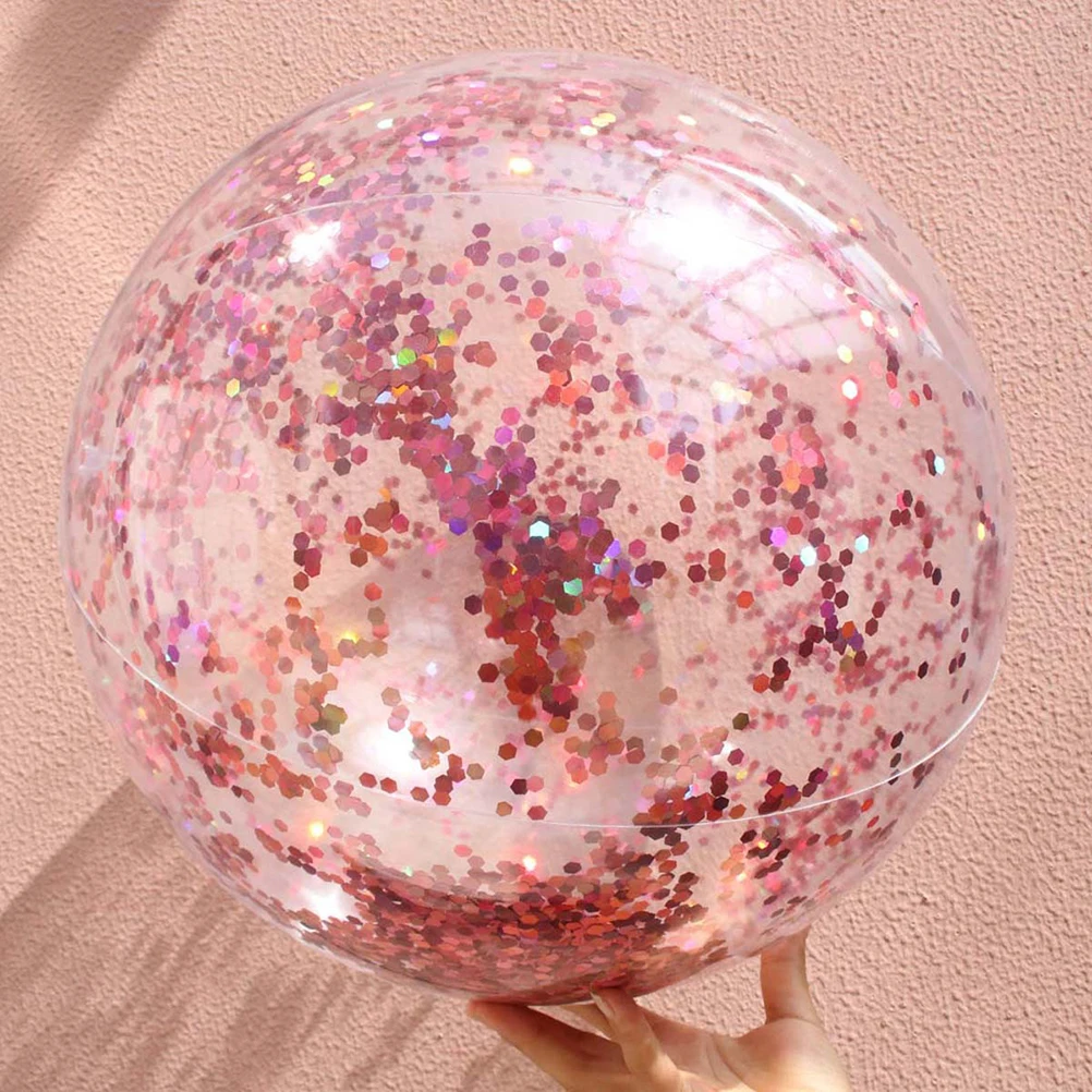 Glitterbal Ronde transparante bal voor kinderen Outdoor strandspellen Knipperend water Zand Spelen Verjaardagsfeestje Activiteitstraining