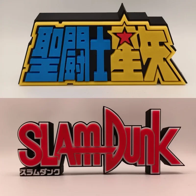 In Stock Slamdunk Logo Saint Seiya Logo Standing Sign Handicraft Model Toys Gift