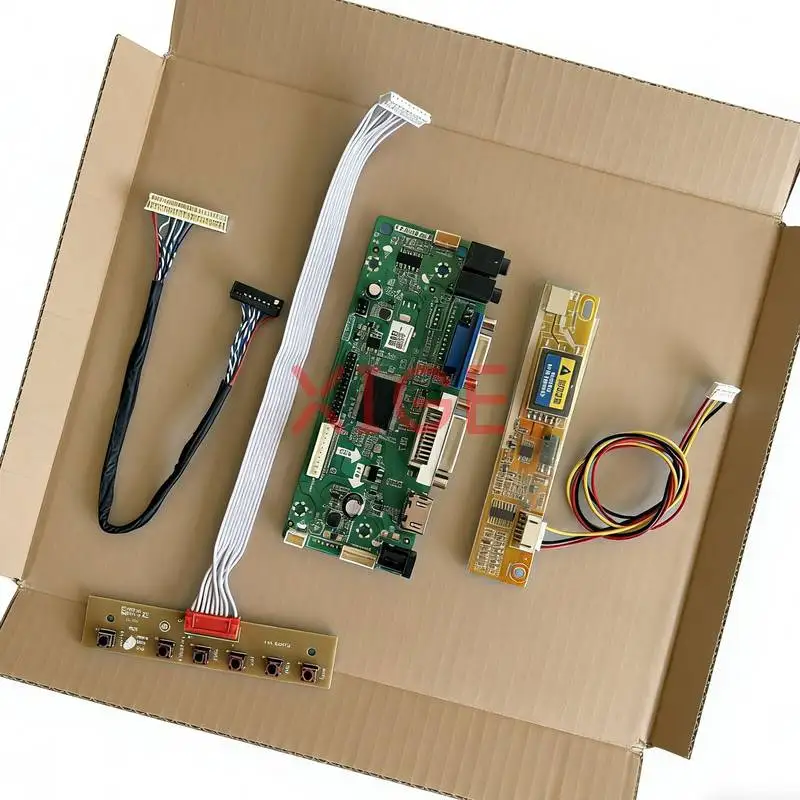 

Плата контроллера Matrix Drive Board для LTN184KT02-S01/T01 LTN184KT01-101/A01 LVDS-30Pin HDMI+DVI+VGA 1-CCFL 1680*945 1680x945 DIY Kit