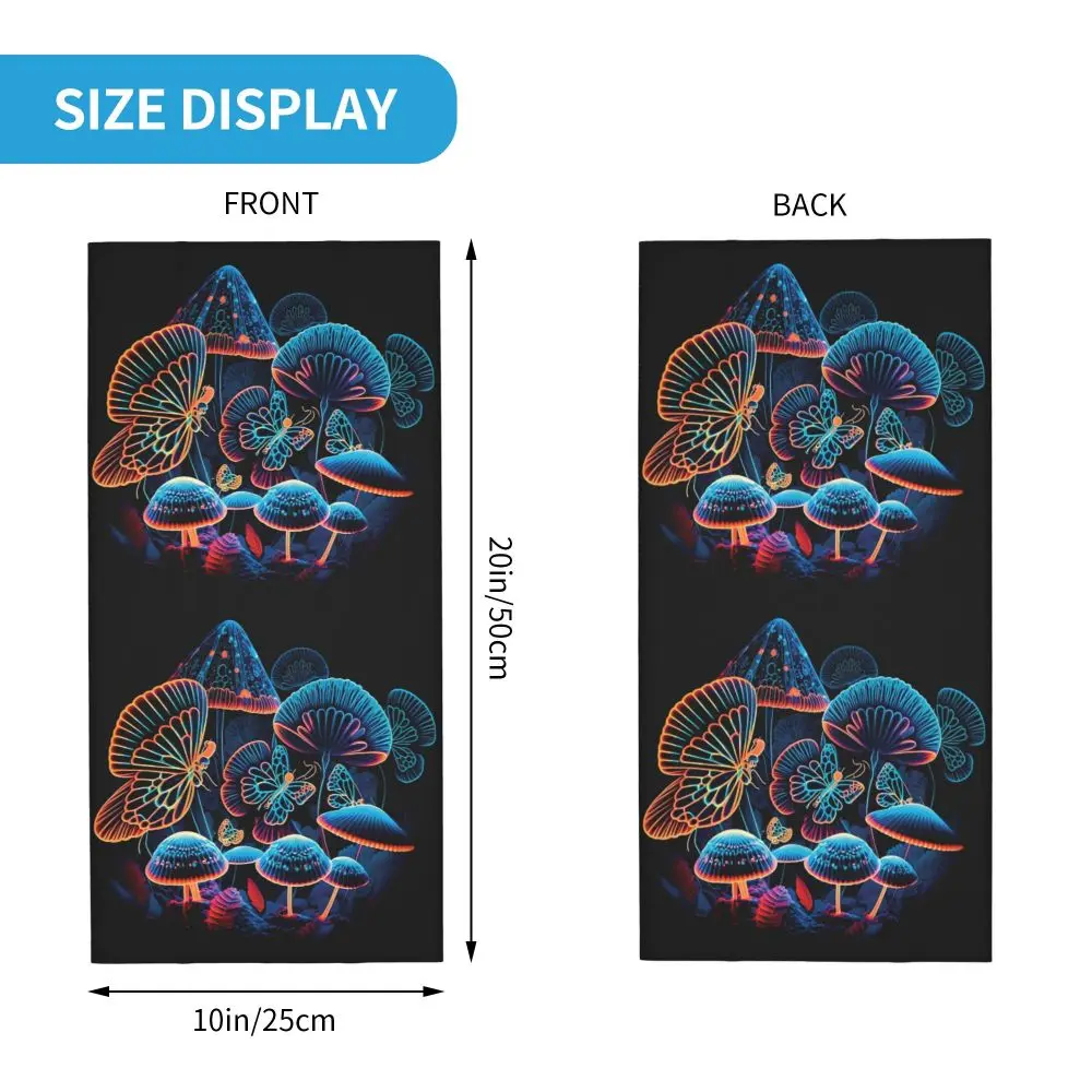الفراشات قوس قزح اللون باندانا الرقبة وشاح أبيض متعدد الاستخدام أغطية الرأس الصيد للجنسين الكبار الشتاء