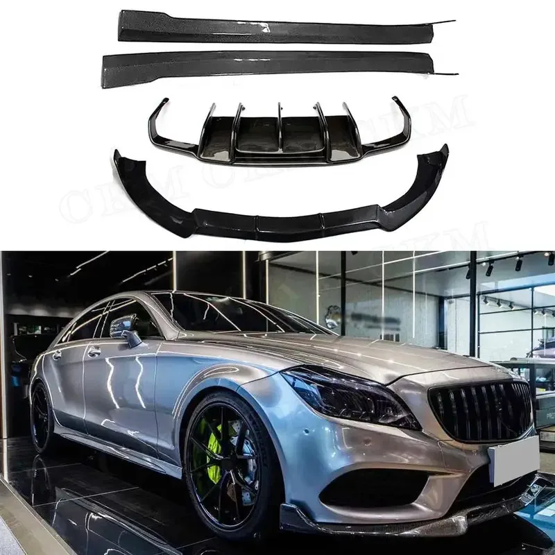 

Carbon Fiber Body Kits For Mercedes Benz CLS Class W218 CLS63 2012-2014 Front Lip Spoiler Rear Diffuser Side Skirts Car Bodykit