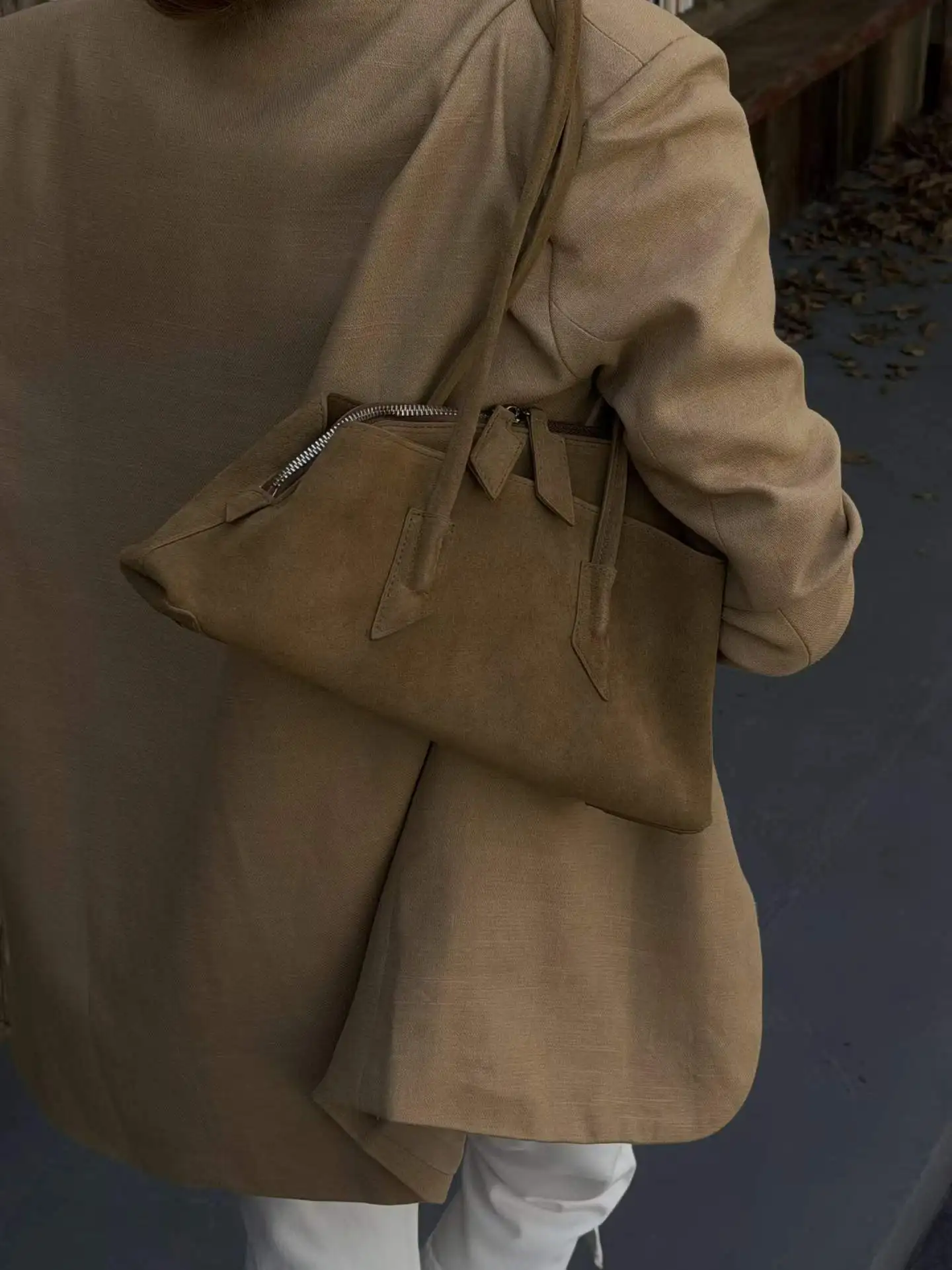 Luxury High Quality Cowhide Irregular Underarm Bag New Niche Design Large Vintage Geometric Layer Fashion Lady Shoulder Handbags