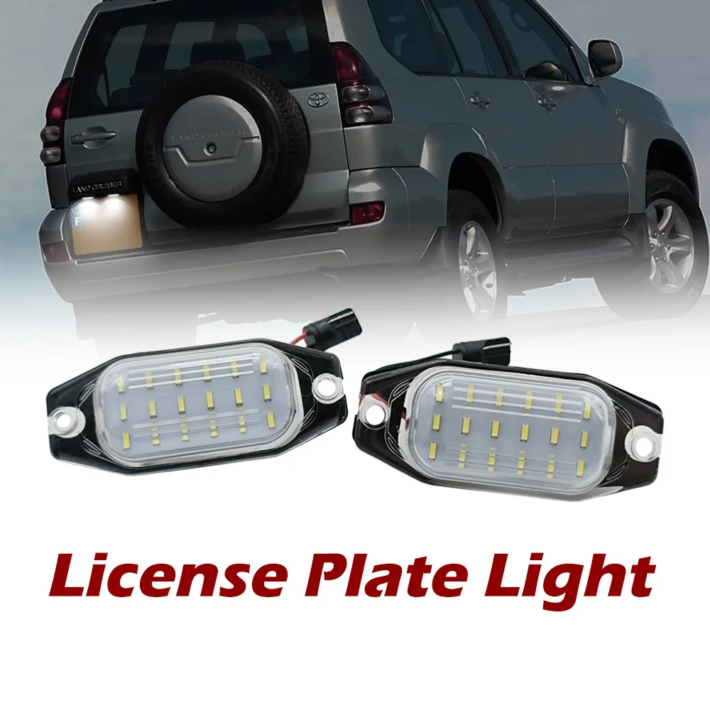 Car Led License Plate Lights 12V Number Lamp For Toyota Land Cruiser Prado 2010-2016 Error Free Celica Lexus LX450 1996-1998