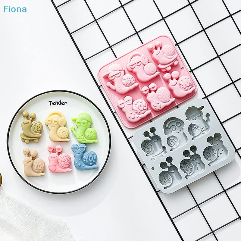 Chocolate Mold Snail Silicone Mold For Cake Gummy Jello Ice Cube, Cake Decoration Soap Mold Silicone Baking Mold