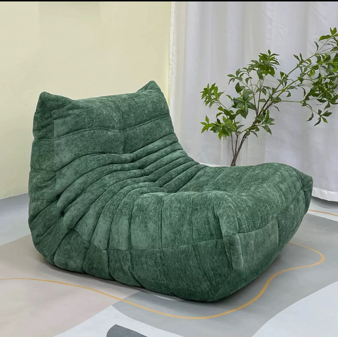 Lazy sofa togo caterpillar sofa light luxury and minimalist internet celebrity creative chair suede freehand space lounge chair