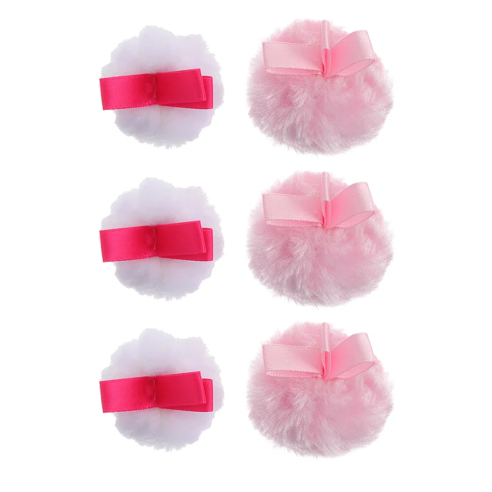 6 Pcs Powder Puff Facial Makeup Accessories Dry Liquid Blush Girl Loose Puffs Tool Tools Pure Cotton Woman