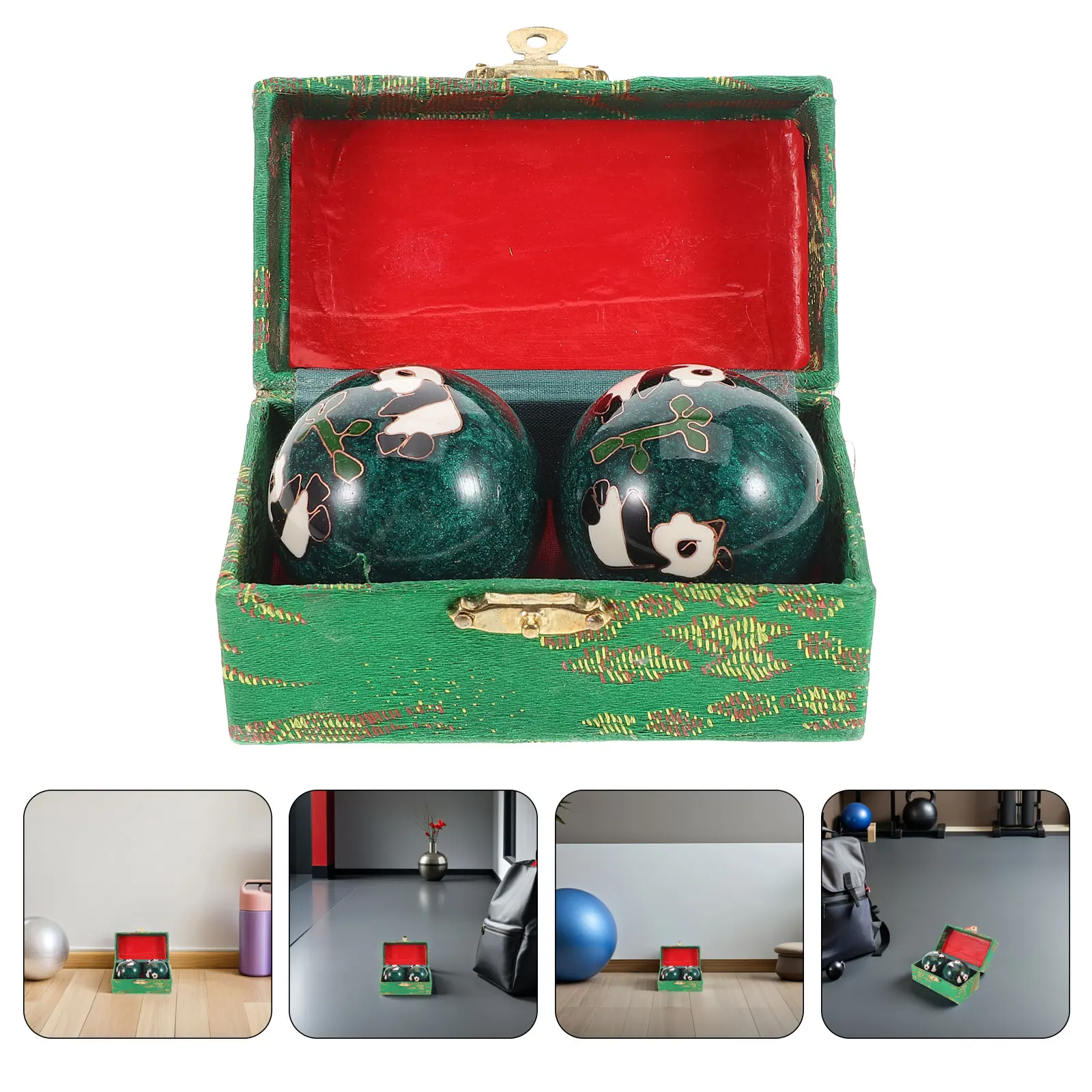 

2 Pcs Finger Hand Massage Grip Strengthening Balls Exercise Chinese Health Strengthener