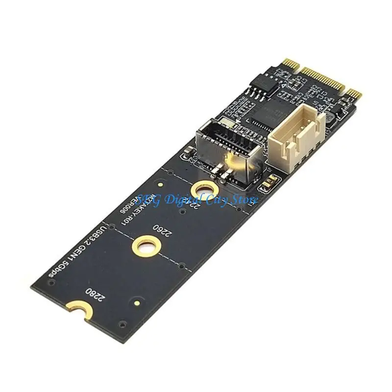 

U75B PCI-E NVME Expansion Card NVME to Type-C Front TYPE-E A-KEY 19PIN Adapter
