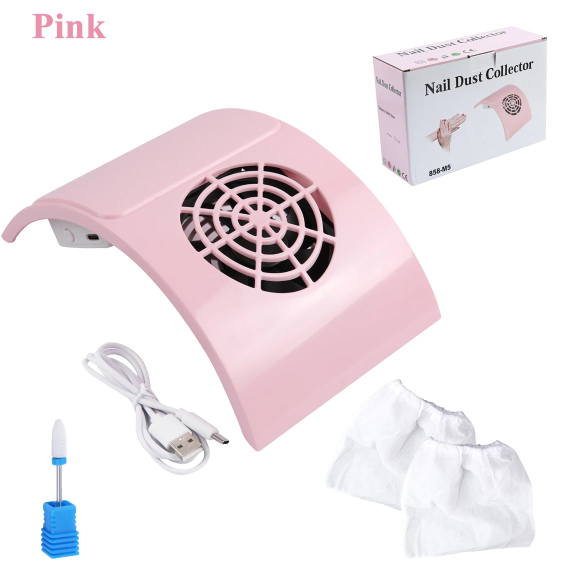 مجمع غبار الأظافر لآلة الأظافر مكنسة كهربائية قوية للأظافر مع كيس غبار قابل للاستبدال لمعدات الأظافر #6