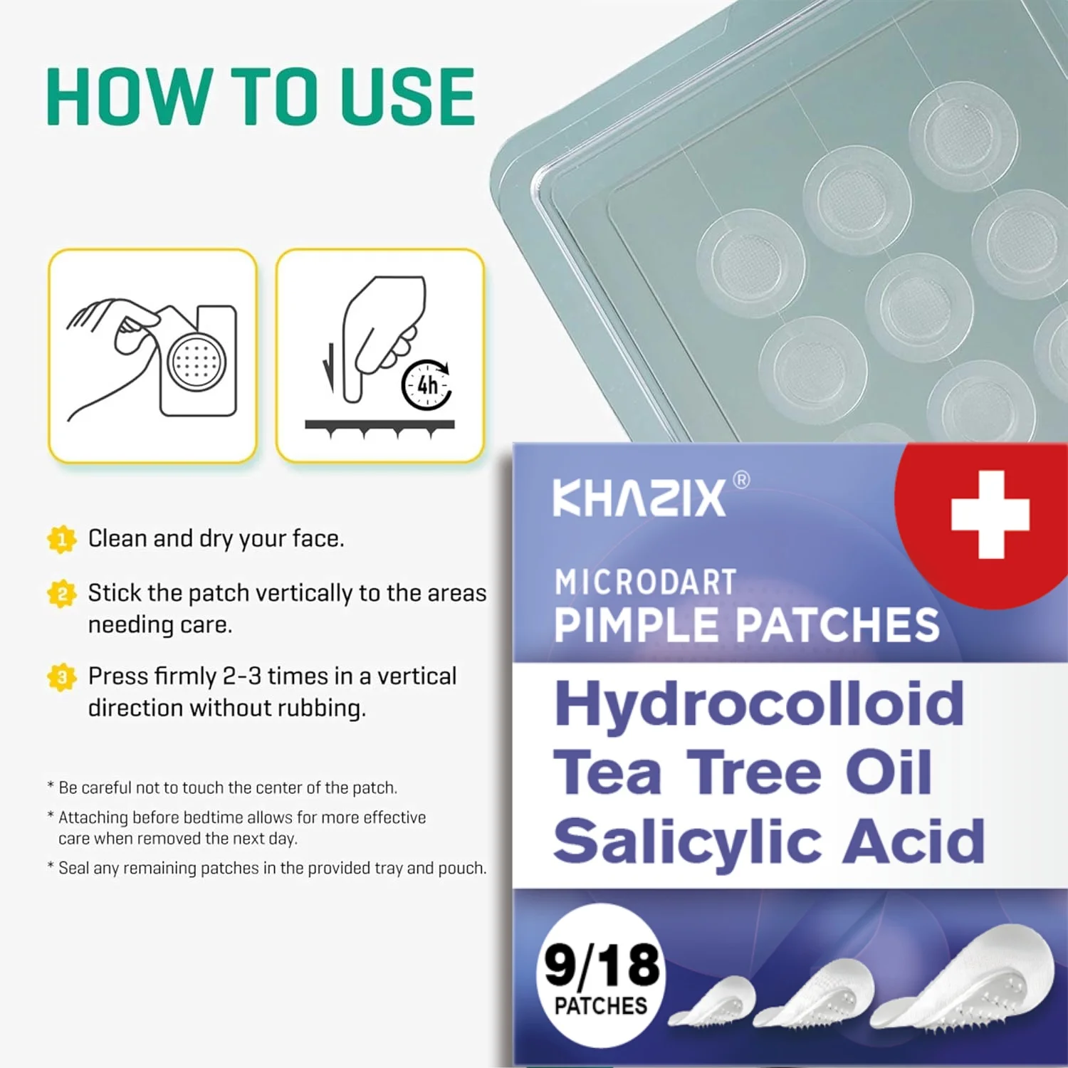 Overnight Micro-Dart Acne Patches - Dissolve Blemishes While You Sleep with Invisible Hydrocolloid Technology for AM Clear Skin. image 4