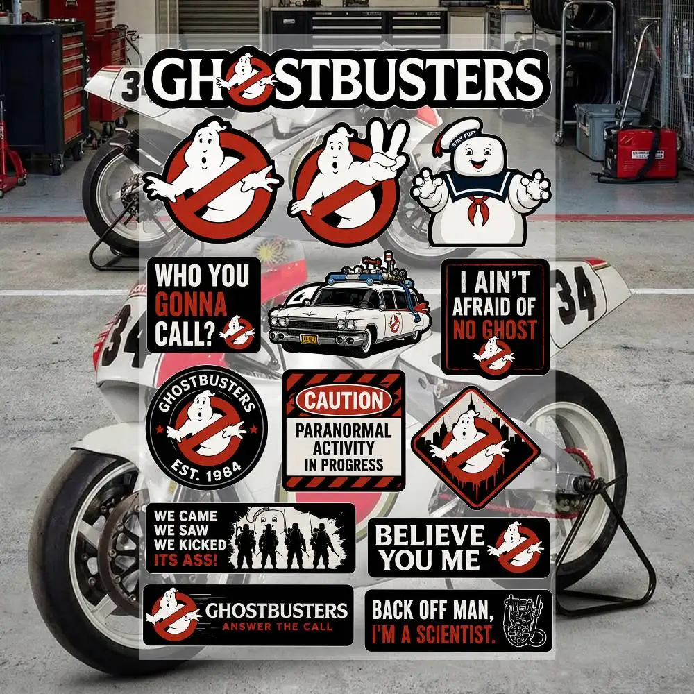 Ghostbusters Wasserdichte Vinyl-Aufkleber für Auto, Motorrad, Fahrrad, Skateboard, Laptop, Flasche, Handy
