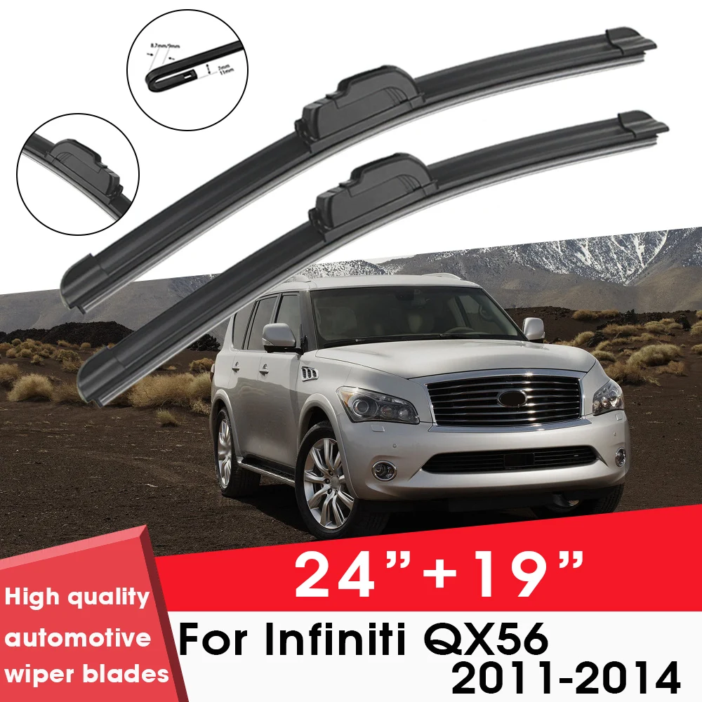 

BEMOST Car Wiper Blades Front Window Windshield Rubber Refill Wiper For Infiniti QX56 2011-2014 24"+19" Car Accessories