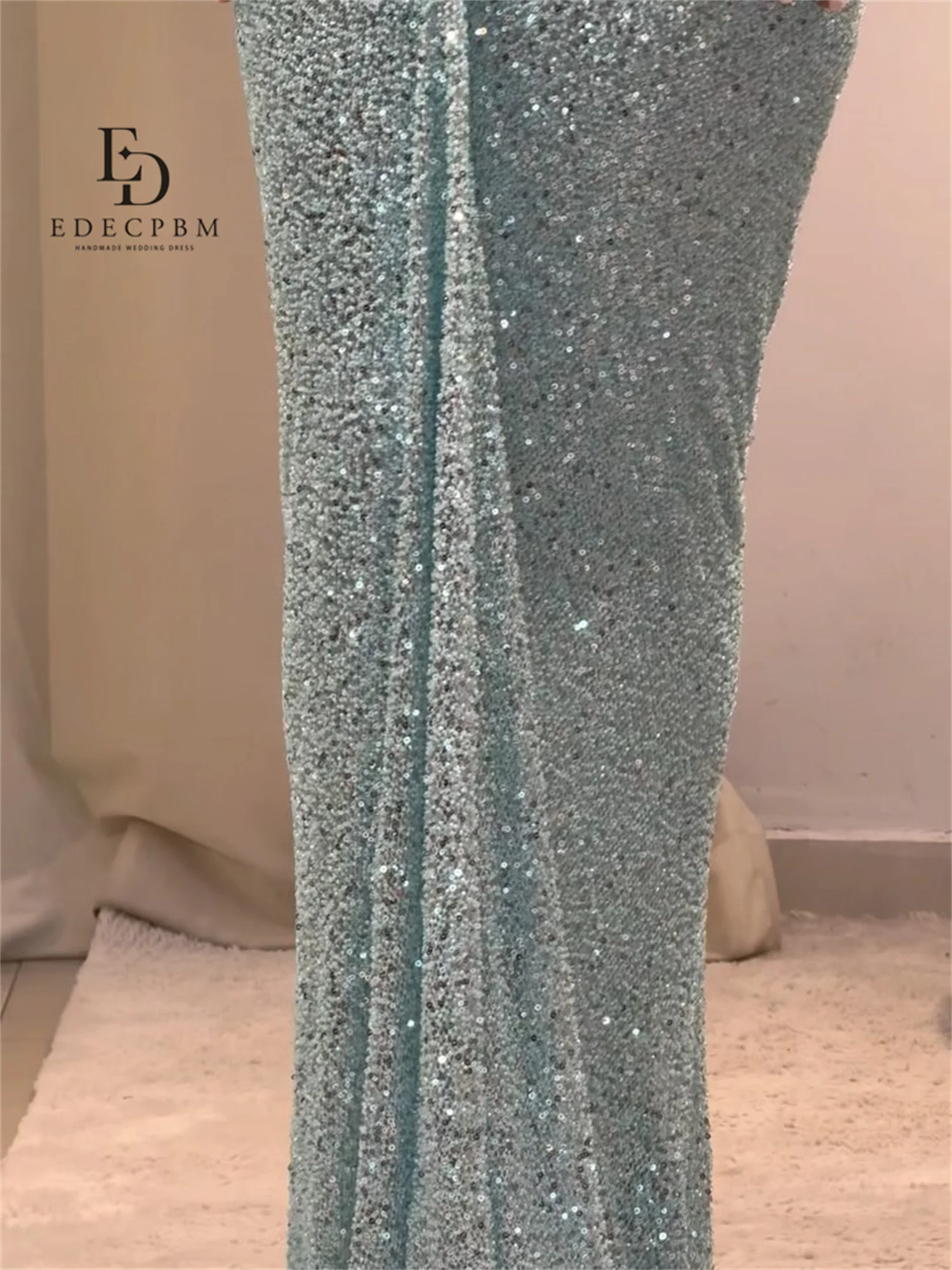 EDECPBM فساتين سهرة نسائية فاخرة مثيرة 2025 فاخرة زرقاء مخصصة فساتين لحضور الحفلات الموسيقية الجميلة متجر حورية البحر فساتين Sheer