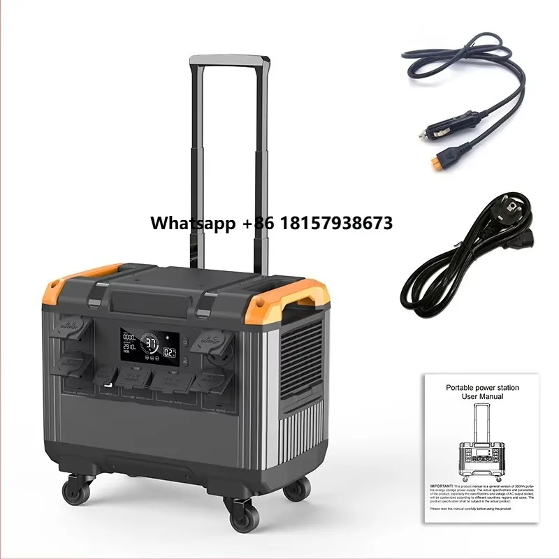 

Customized 3000W Outdoor Power Supply Large Capacity Portable Solar Battery Energy Storage Fast Charging Pure Sine Wave