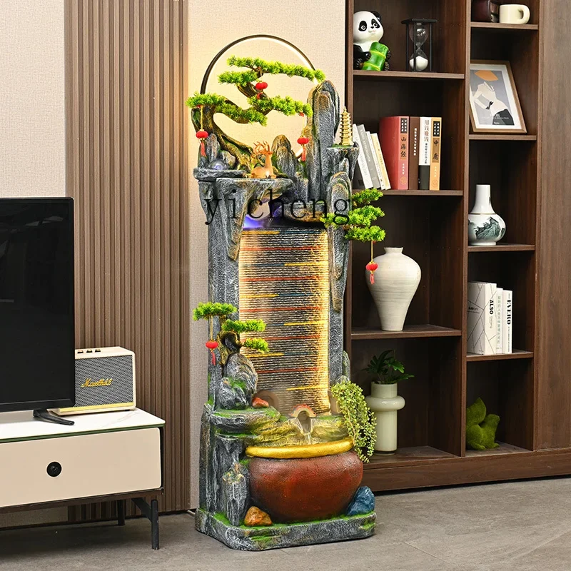L8-12 Alpine Water Flow Ornament Circulating Water Feature Wealth-Attracting Floor Water Curtain Wall Screen