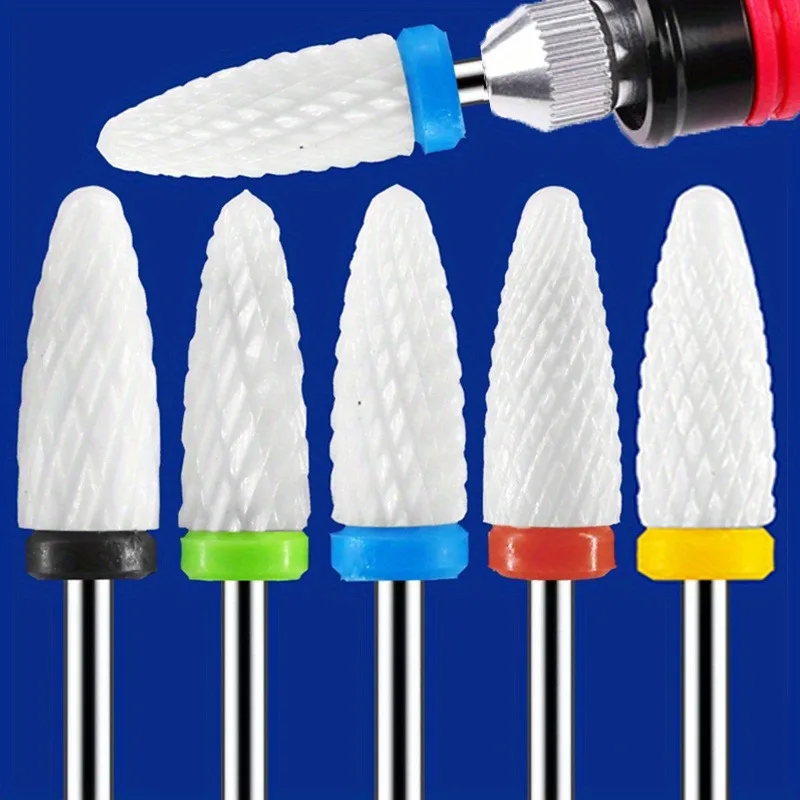 Kit-1/2/4PCS Ceramic Nail Drill Bit Milling Cutter, for Electric Manicure Drills Pedicure Mill Bits Machine Files Nail Art acces