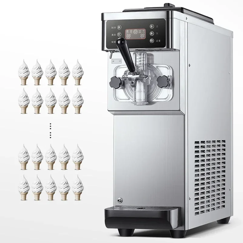 

Table Top Ice Cream Maker Desktop Soft Ice Cream Machine 1 Flavor Ice Cream Machine 6L Desktop