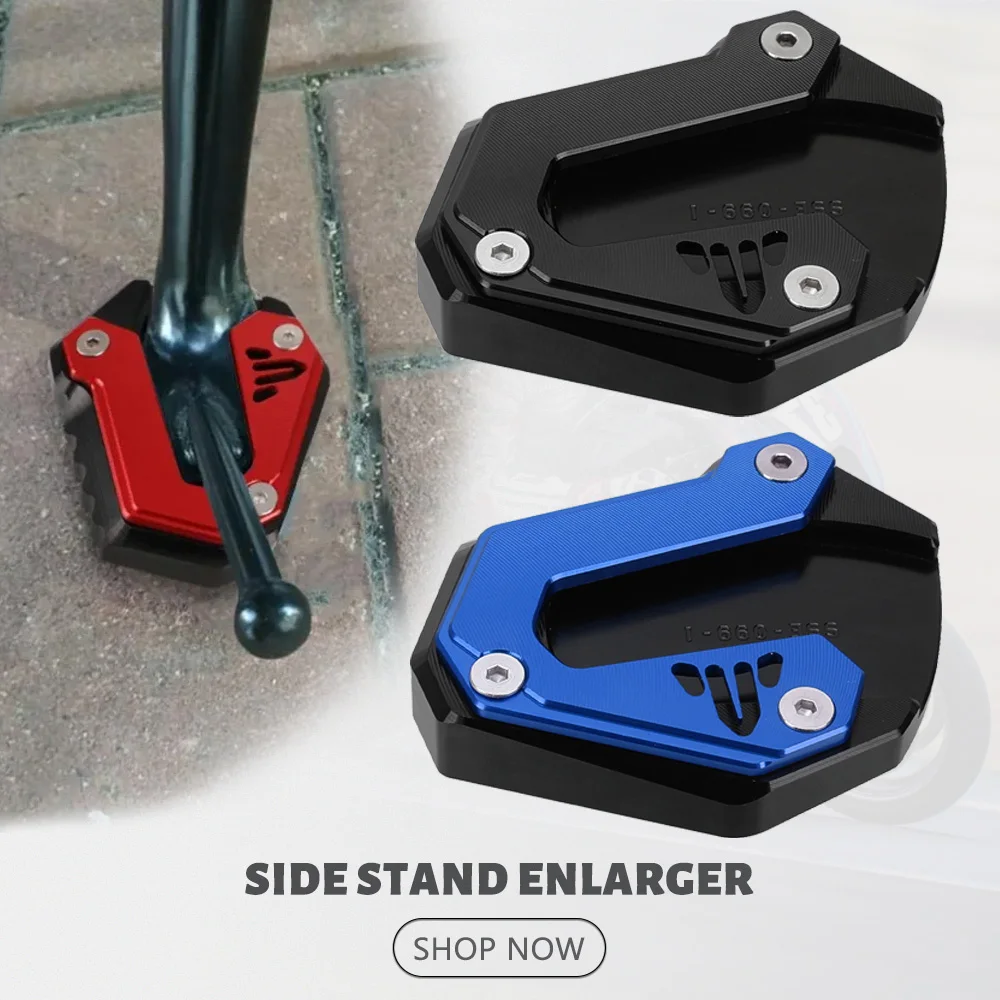 

Motorcycle Accessories Aluminium Side Stand Enlarger Kickstand enlarge Plate Pad For Yamaha FZ-09 FZ09 2013-2020 2021 2022 2023