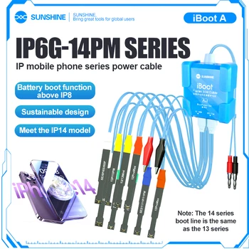 Sunshine IBOOT A สําหรับ iPhone 6G ~ 15 Mini Pro Max DC Current การทดสอบสายเคเบิลสําหรับ Samsung เมนบอร์ด Boot สายควบคุม