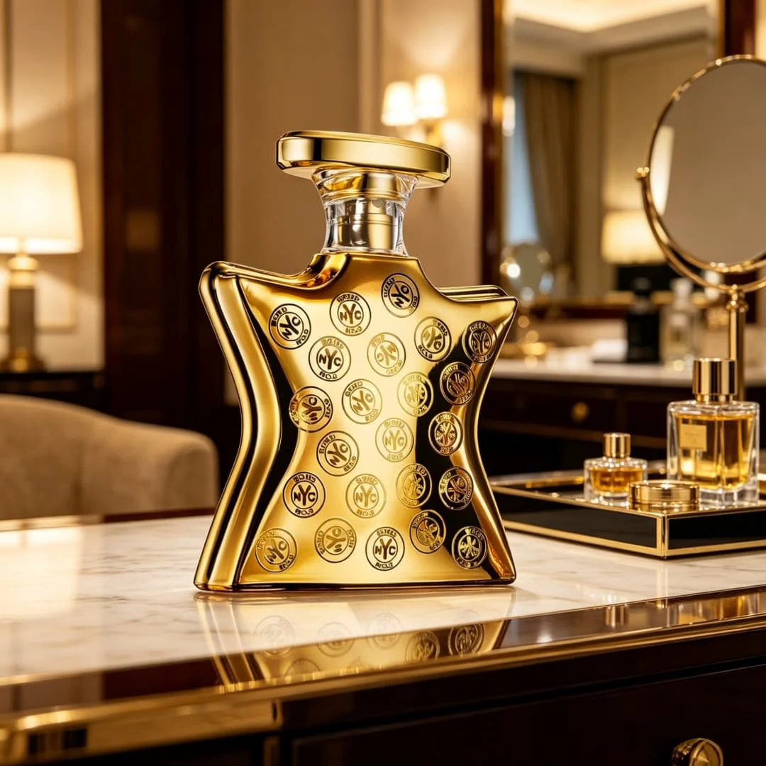 Bond No. 9 New York Signature EDP | Iconic all-gold bottle, rich woody-oriental notes, opulent NYC vibe