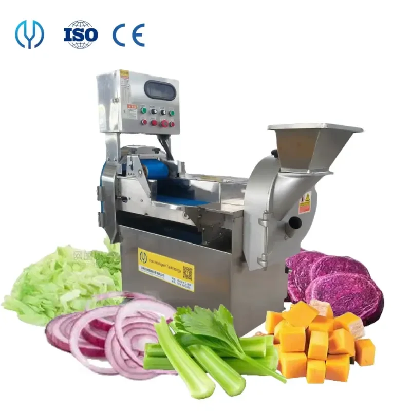 Factory Sales Multifunctional Vegetable Cutting Machine Double Head Vegetable Cutter for Vegetable Processing Line