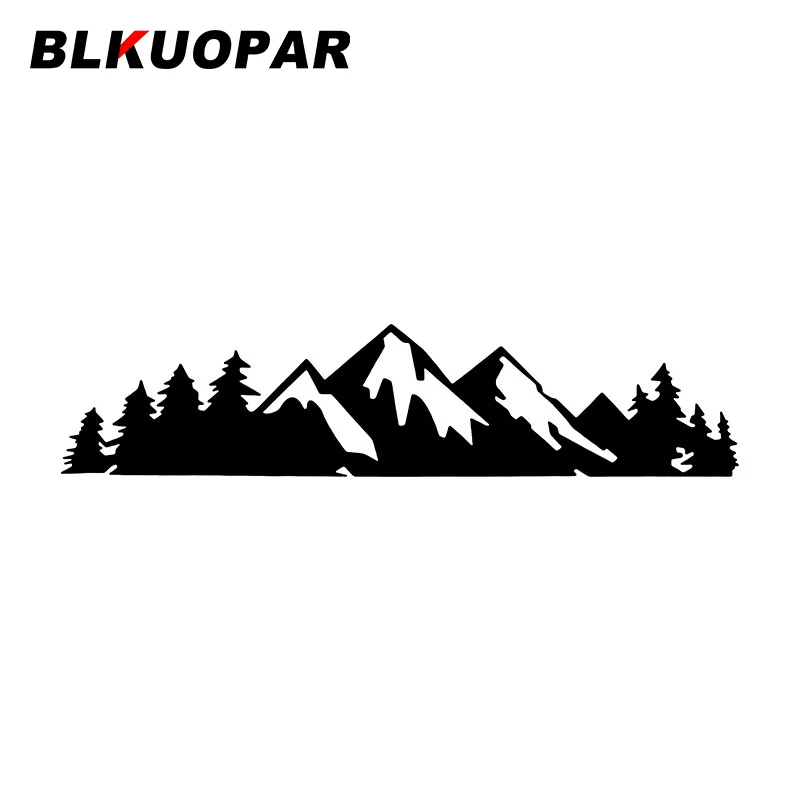 

BLKUOPAR Snow Mountain Car Stickers Natural Scenery Decals Vivid Silhouette Scratch-Proof Refrigerator Surfboard Styling