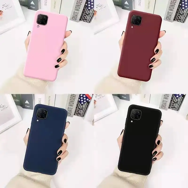 Candy color Silicone Tpu Phone Case For Samsung Galaxy A12 M12 A22 A32 A42 A52 A72 A82 5G A03S M62 Matte Skin Feel Phone Case