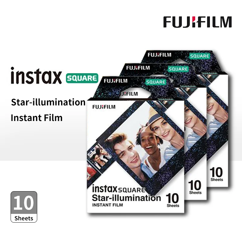 10-50 sheets Fujifilm Instax Square Star-illumination Frame Film Photo Paper For SQ10 SQ6 SQ20 Instant Film Camera Share SP-3