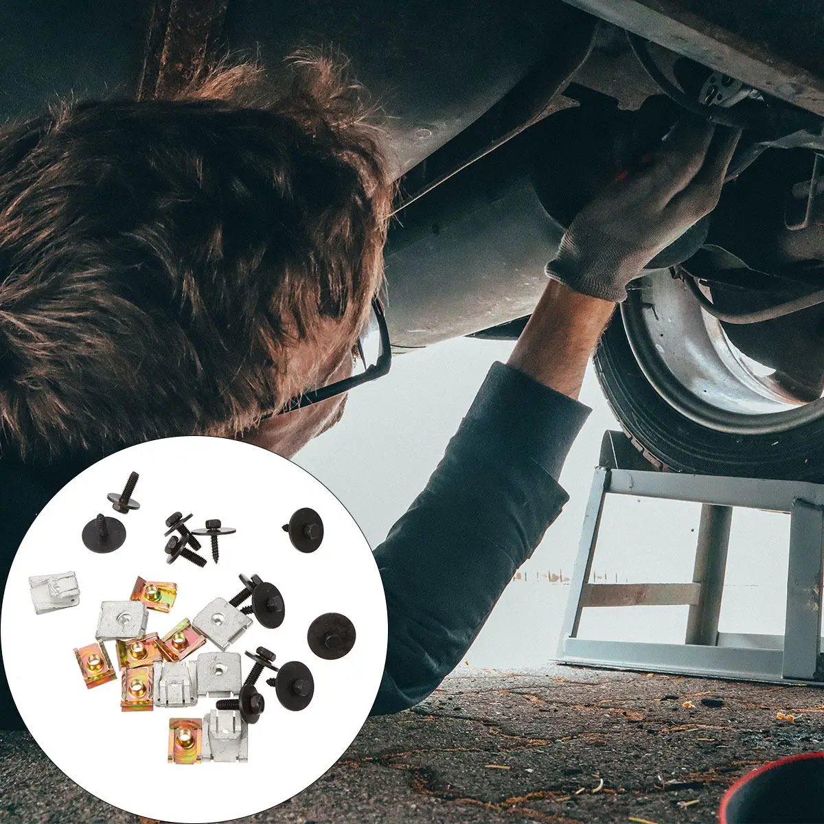 

24Pcs Undertray Fasteners Clips Set Under Engine Cover Screws Complete Repair Underbody Shield Protection Replacement