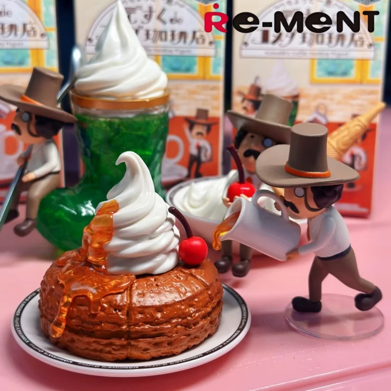 Re-ment Komeda's Coffee 3ª Série, Figura de Mesa em Caixa Surpresa, Miniatura para Decoração de Cafeteria, 6 Estilos, Suporte para Canetas, Suporte para Carimbos, Estatueta