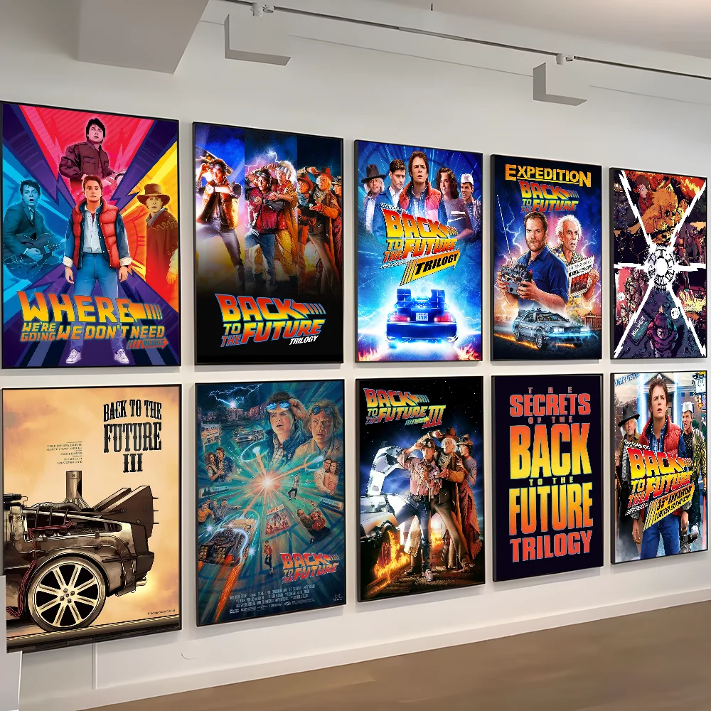 Movie Back To The Future Trilogy Anime Posters Sticky HD Quality Wall Art Retro Posters for Home Kawaii Room Decor