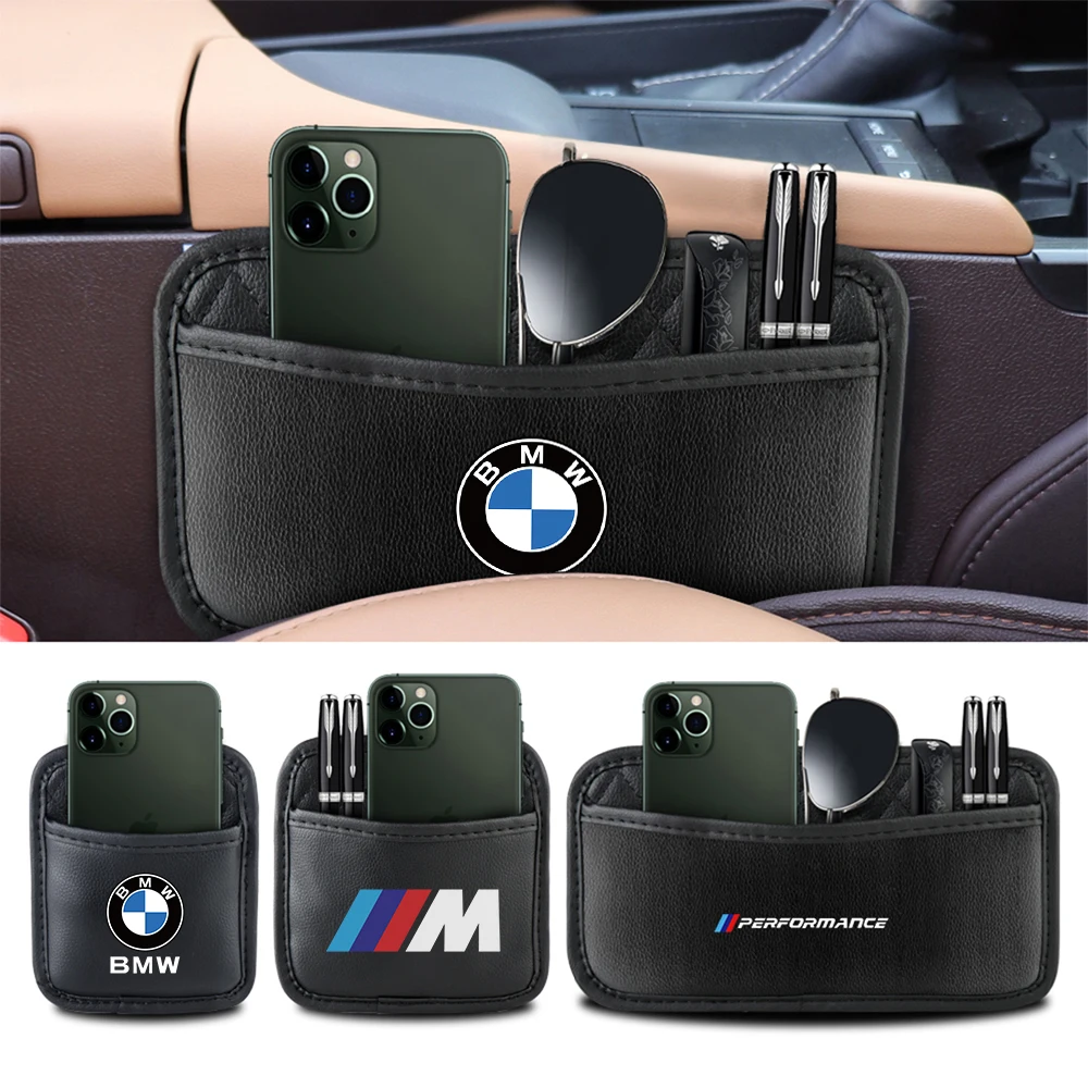 S/M/L Car Door Seat Back Storage Box Auto Interior Organizer Bag For BMW M Performance E46 E36 F10 E60 X3 F25 X5 E90 F30 E39 E87