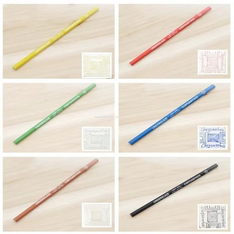 999-1305℃ Lead-free Environmentally Friendly Underglaze Pencil Ceramic Drawing Pen DIY Ceramic Painting Clay Coloring Tool