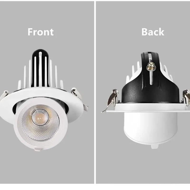 Dimmable LED trunk light COB LED gimbal light 12W Warm White Cold White COB LED gimble lamp rotatable led downlight Adjustable