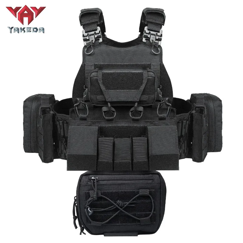 YAKEDA Tactical Vest Quick-release Outdoor Suit Supplies Training Vest Multi-functional Wear-resistant CS Field Hunting Vest