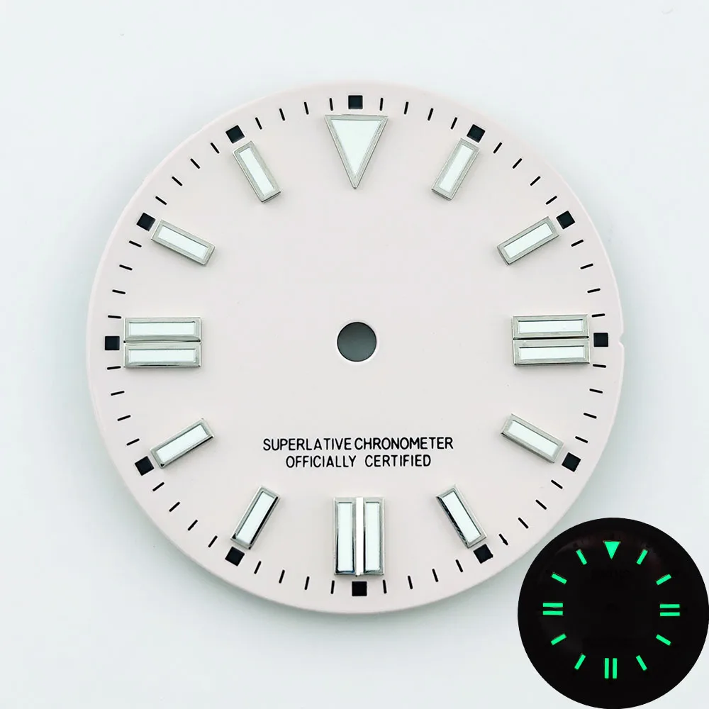 NH35 dial NH36 dial Watch dial S dial Green Luminous dial Suitable for NH35 NH36 movement watch accessories Watch repair tool