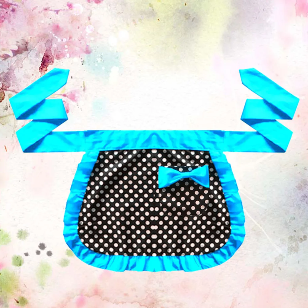 

Women Maid Waitress For Women Household Half Apron Sky-Blue Household Kitchen Half Aprons Apron