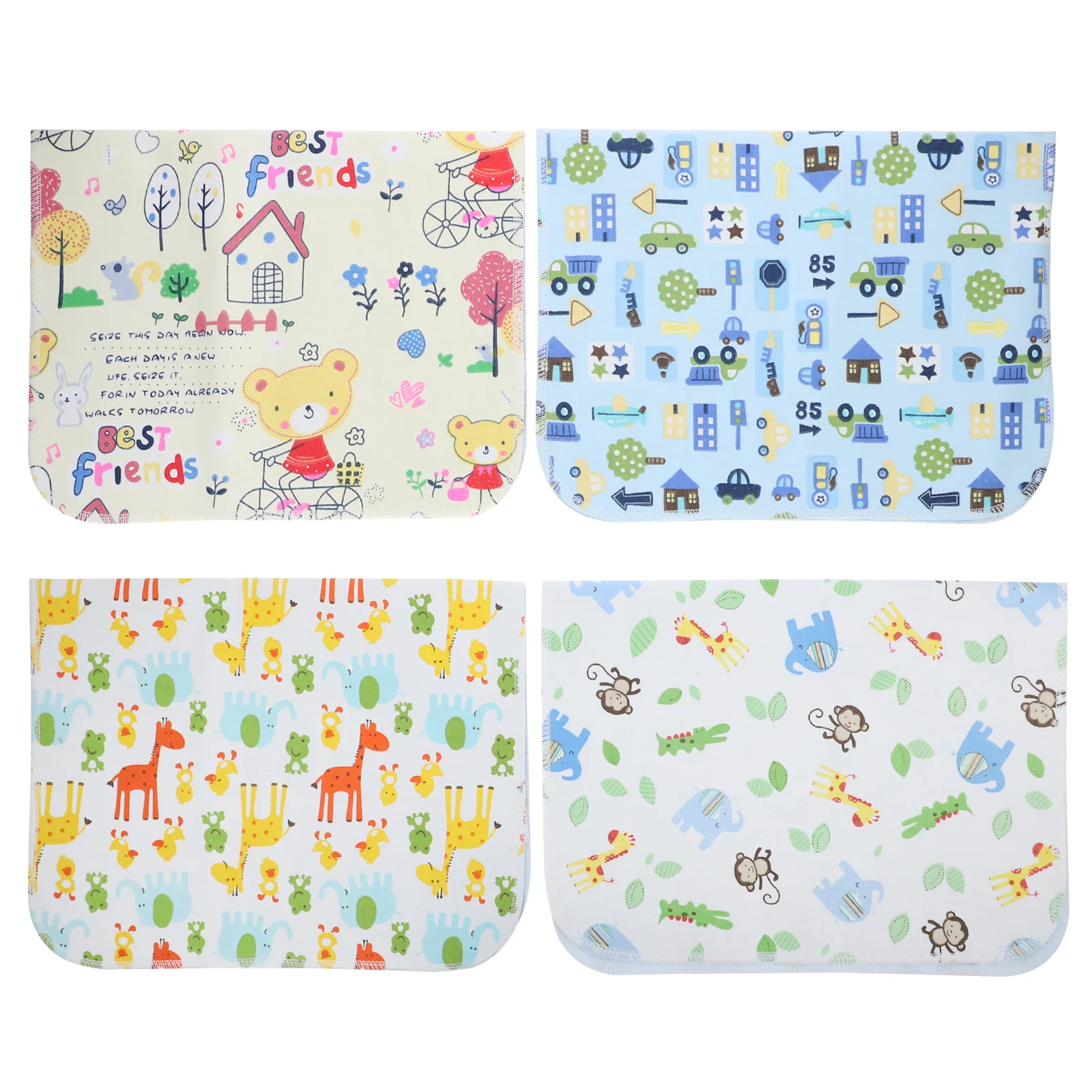 

4 PCS Pee Mattress Reusable Changing Burp Infant Bed Pad Diaper Cell Phone Baby