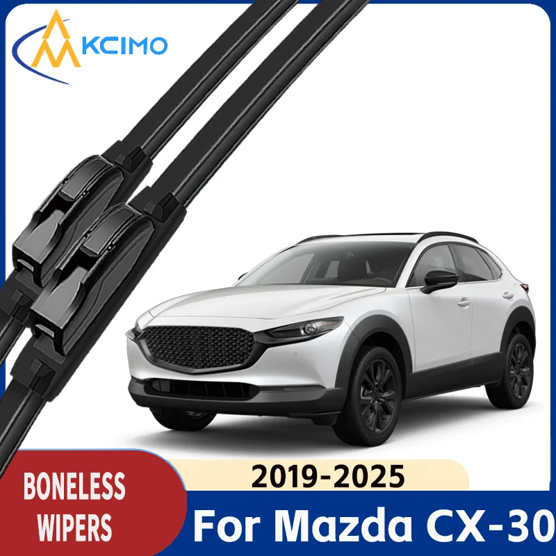 

All Season Windshield Wiper Blades for Mazda CX-30 DM 2019-2025 Windscreen Wiper Soft Rubber Quiet Wiper Blade Car Accessories