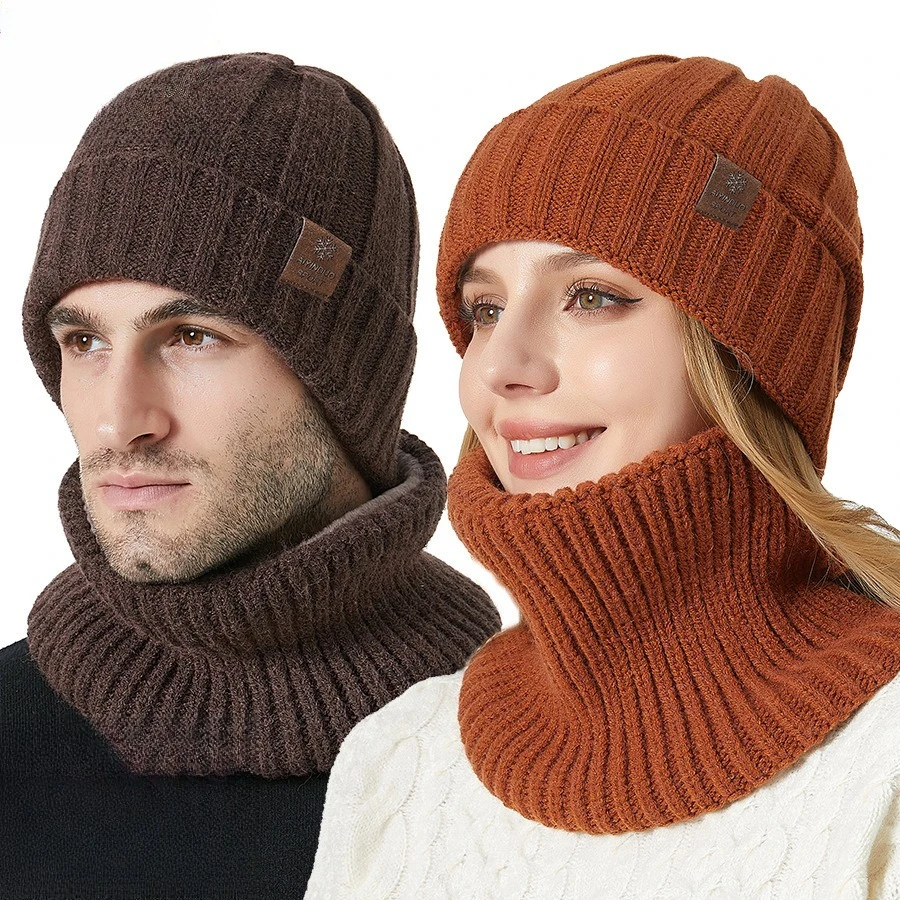 hot-sale-fashion-new-knitted-hat-scarf-kit-unisex-winter-thickened-warm-hat-two-piece-set-ear-protector-casual-wool-hat