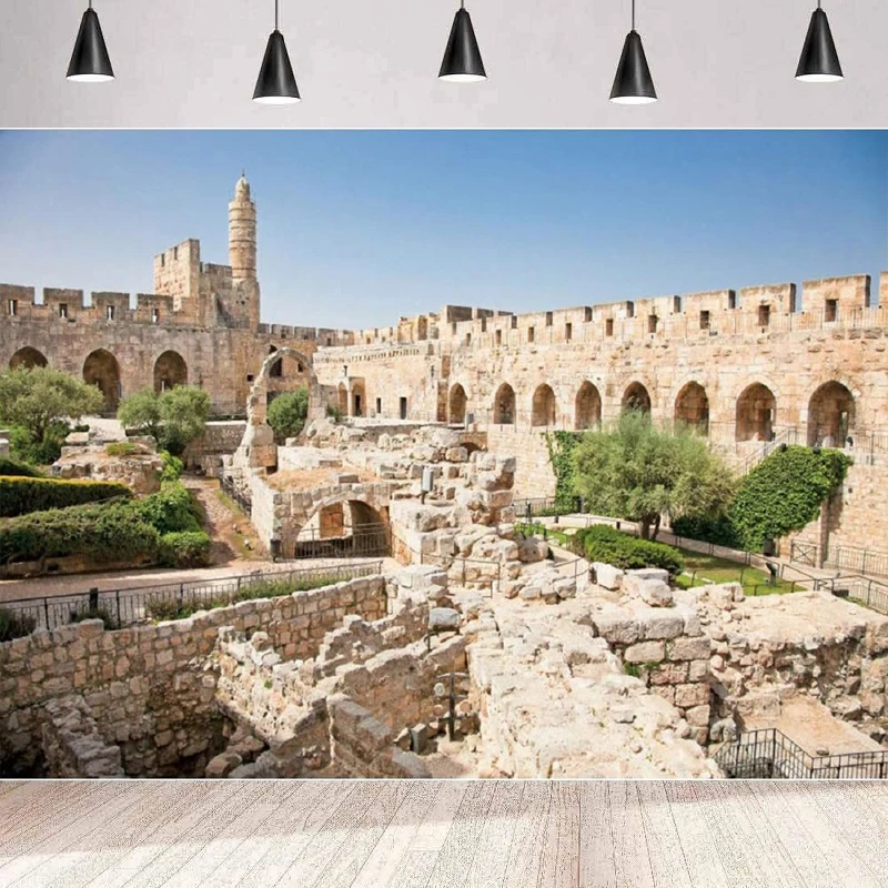 Photography Backdrop The Old City Jerusalem David Tower Museum Photo Background Home Party Backdrop Wall Banner Poster Decor