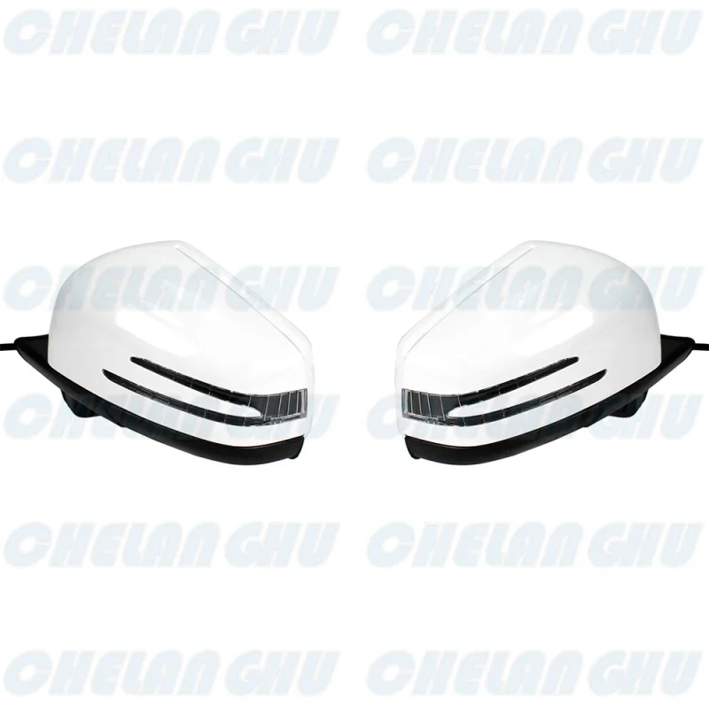 For Benz W463 G500 G63 AMG 2005 2006 2007 2008 2009 2010 2011 1 Pair 12 Pins White Painted Power Fold Blind Spot mirror Assembly