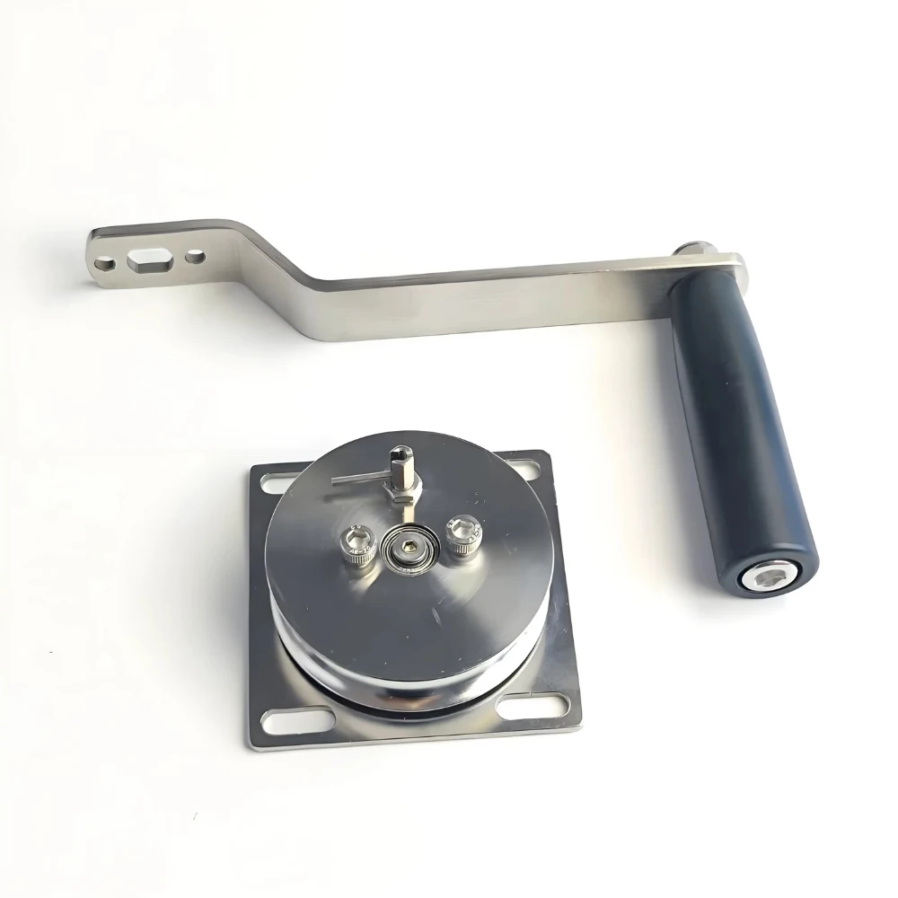 Portable Wire Rope Retractor 304 Stainless Steel Manual Rope Winder – Hand Crank Cable Reel Hoist with Pulley,