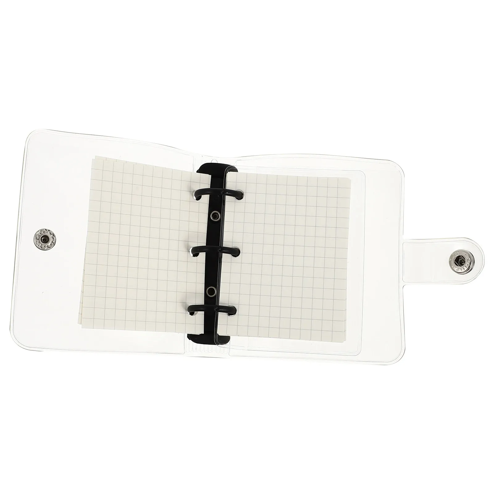 

1Set Clear PVC Ring Binder Notepad 3 Hole Punch Compatible with A5 Paper for Daily Planning Journaling Organization School