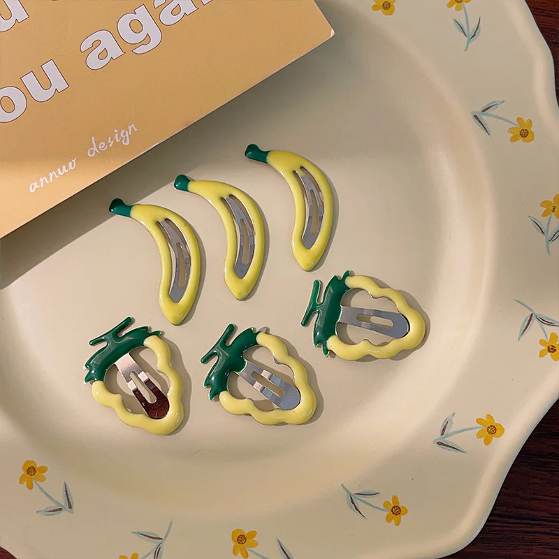 12 STKS Fruitvormige Haarspeldjes Set Meisjes Kinderen Aardbei Kers Appel Leuke Haaraccessoires Dagelijkse Slijtage Feest Verjaardag Haar