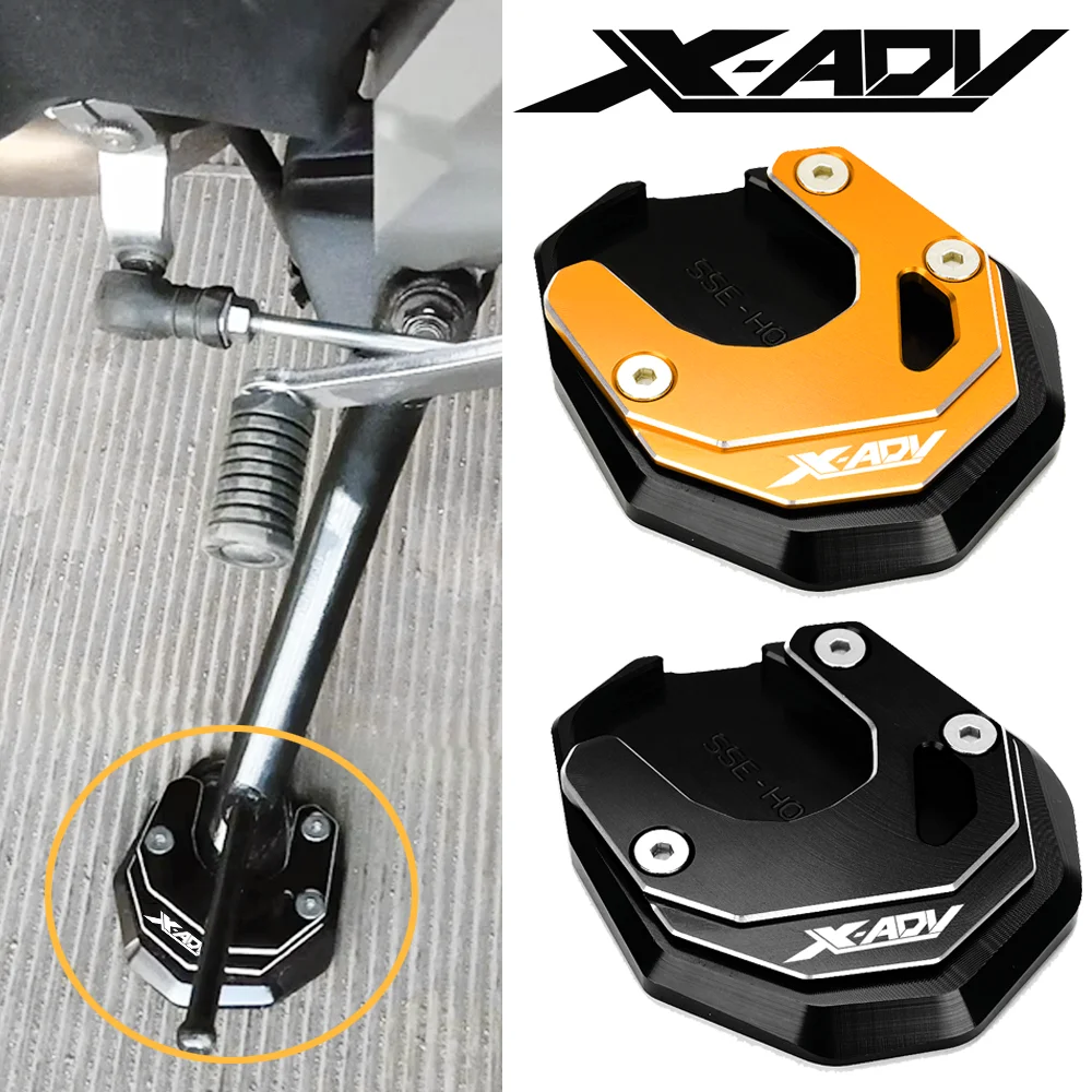 

For Honda X-ADV 750 XADV XADV750 2017-2024 2025 2026 Motorcycle Accessories keychain Side Stand Kickstand Enlarger Extension Pad
