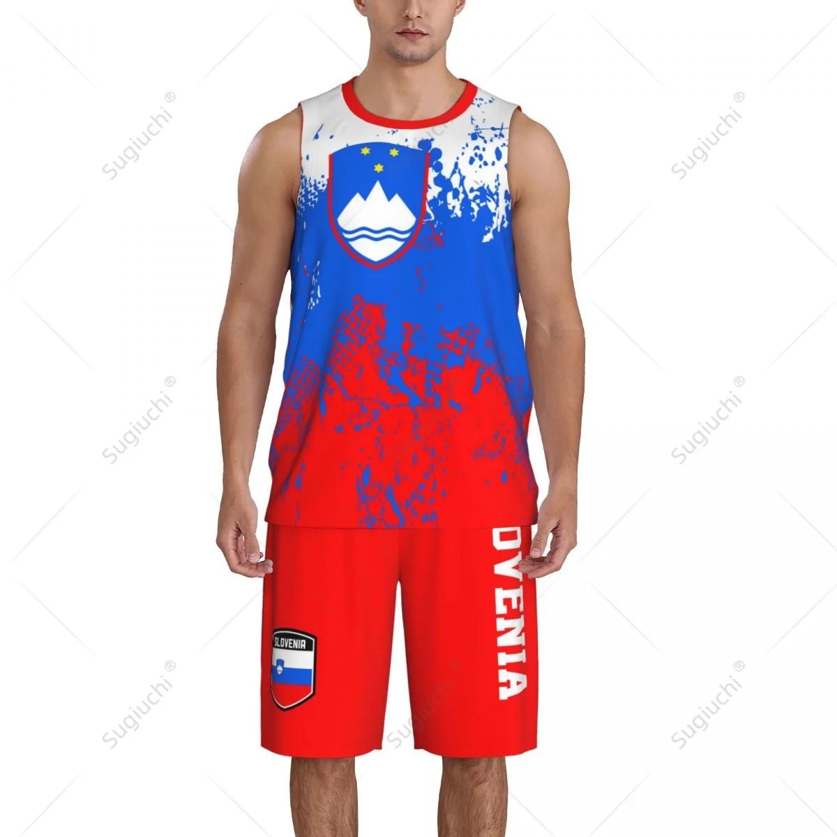 Basquete Jersey Set para homens, camisa sem mangas e calças, nome personalizado Nunber exclusivo, Team-up