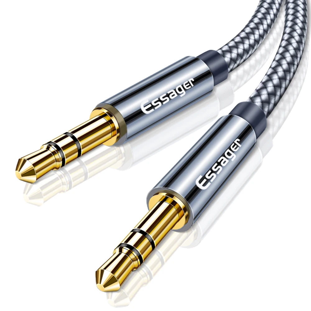 Essager Aux Cable Speaker Wire 3.5mm Jack Audio Cable For Car Headphone Adapter Male Jack to Jack 3.5 mm Cord For Samsung Xiaomi — 2