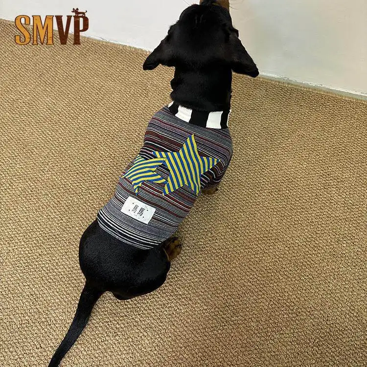 

Personalized Striped Star Print Street Trendy Cool Style Striped Pet Vest Summer Thin Pet Kitten Small Dog Clothes