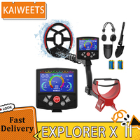 KAIWEETS EXPLORER X II Metal Detector, 4 Versatile Detection Modes, Adjustable Stem, IP68 Waterproof Coil, LCD Screen